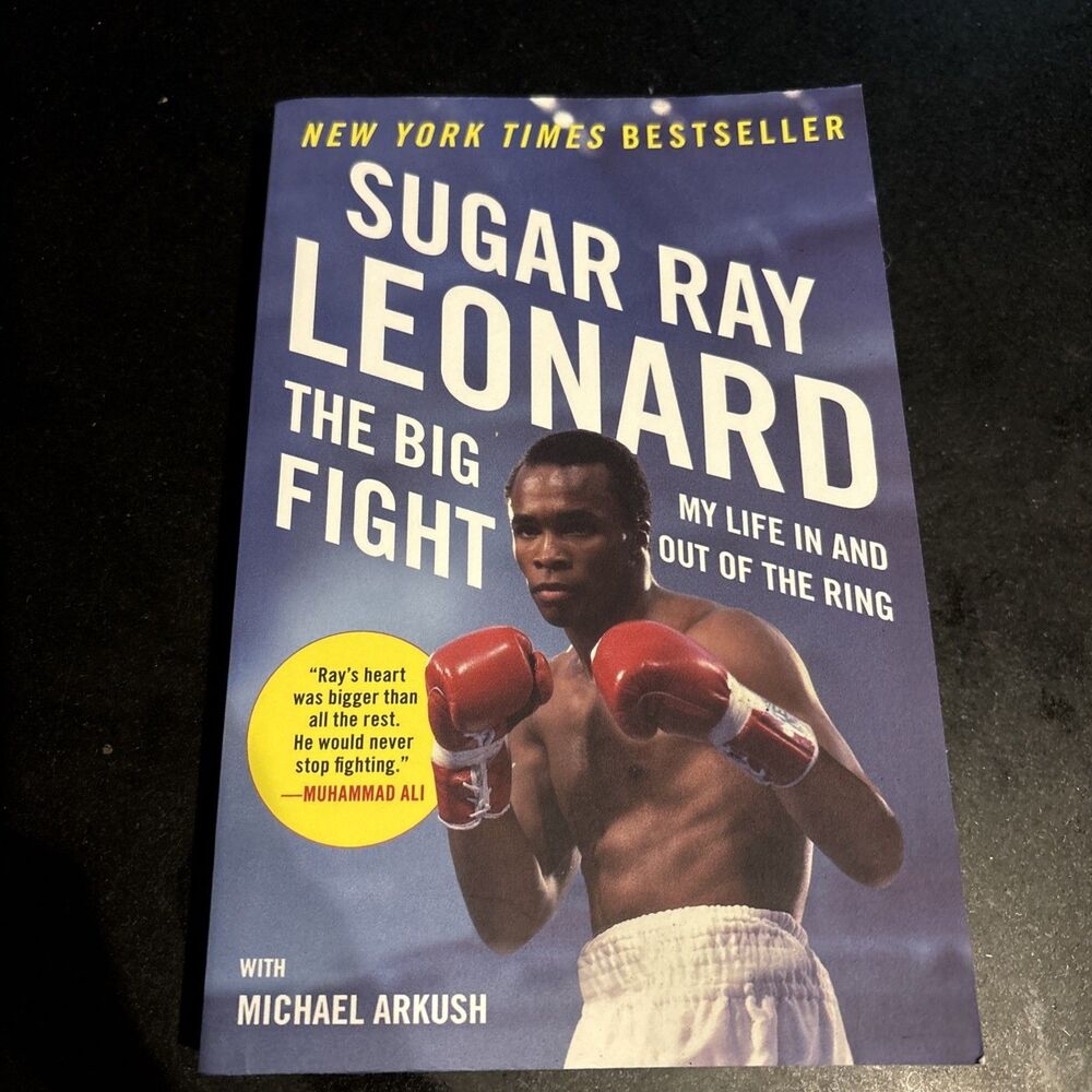 Signed Autograph Sugar Ray Leonard The Big Fight 2011 New Paperback Book